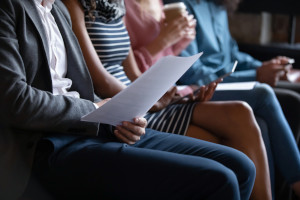 Candidates interviewing for a job