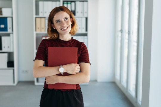 An employee who is happy at their job