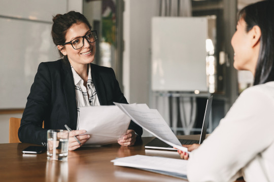 Employer interviewing a candidate