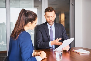 Recruiter interviewing a candidate