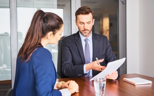 Recruiter interviewing a candidate