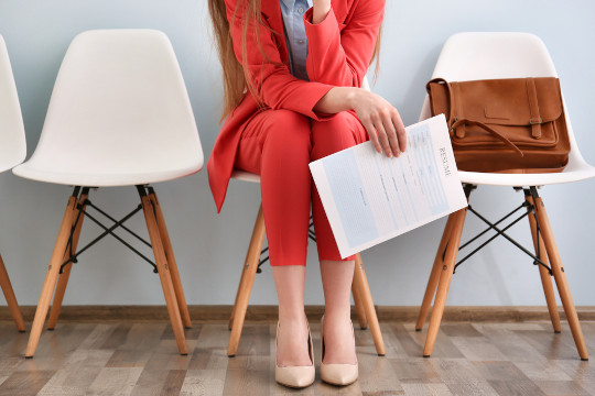 Candidate waiting for a job interview